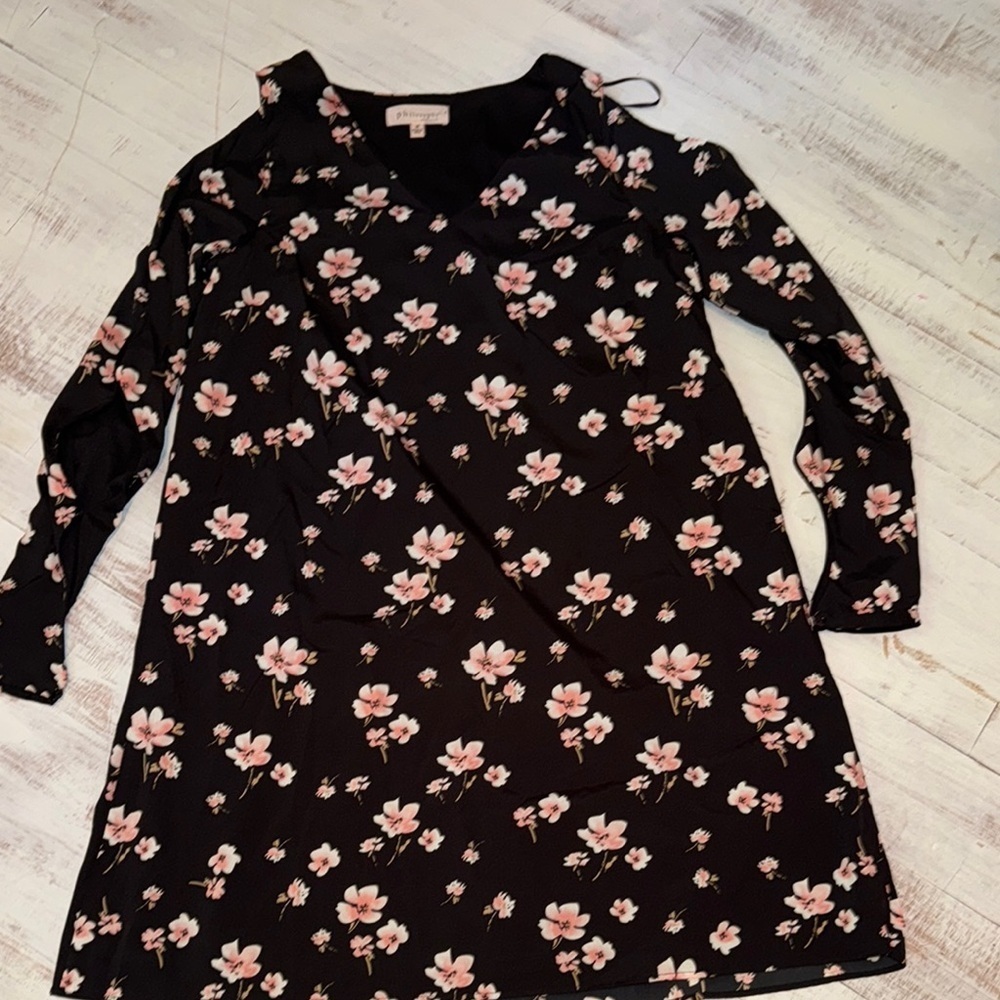 Philosophy Black and Pink Floral Dress - Picture 9 of 12